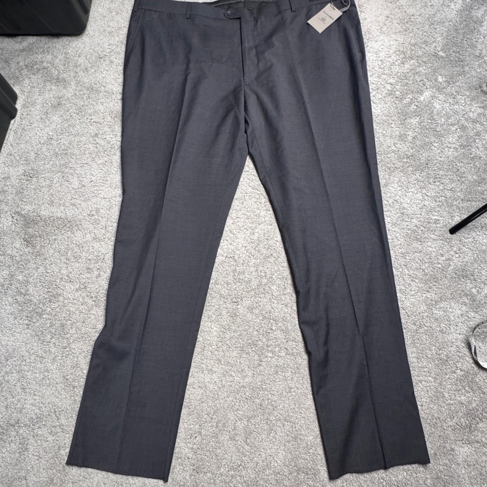 NEW Jos. A Bank Men's 52R Travel Tech Dress Pants Black Wool